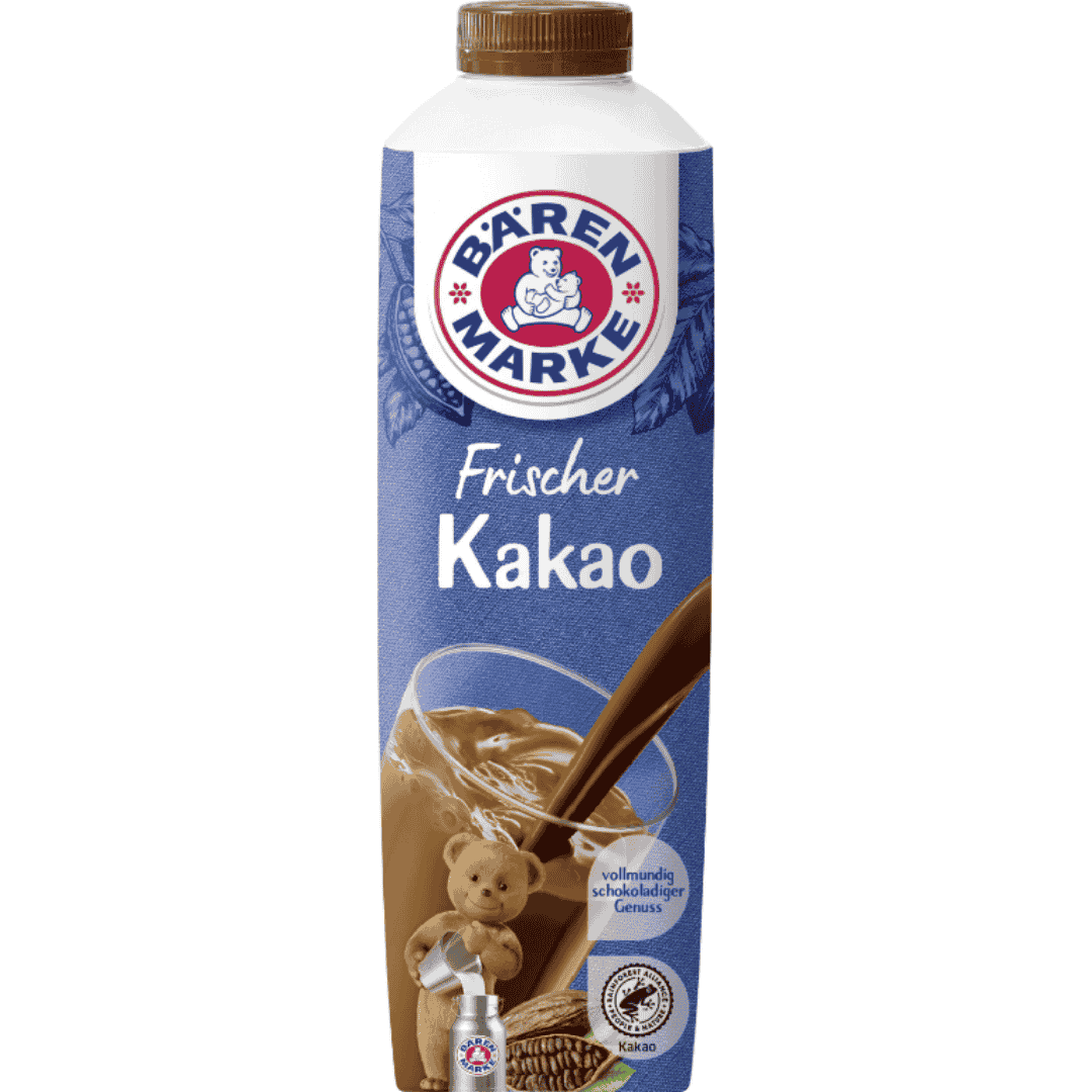 Bärenmarke Frischer Kakao 1 l – Milchmischgetränk mit Kakao – Gekühlt genießen