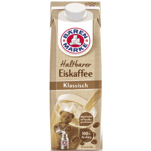 Bärenmarke Haltbarer Eiskaffee Klassisch 1 l – Kaffee-Milchmischgetränk – Ultrahocherhitzt & Trinkfertig