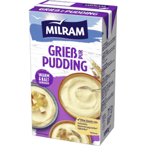 Milram Grießpudding Pur 1 kg – Milchdessert mit Weizengrieß