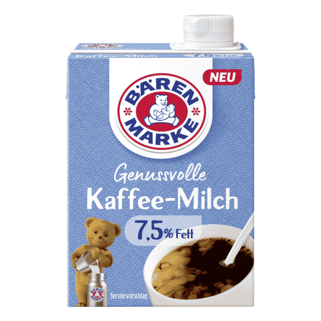 Bärenmarke Genussvolle Kaffeemilch 7,5% Fett 340 g – Kaffeemilch in der Dose – Für Kaffee & Heißgetränke