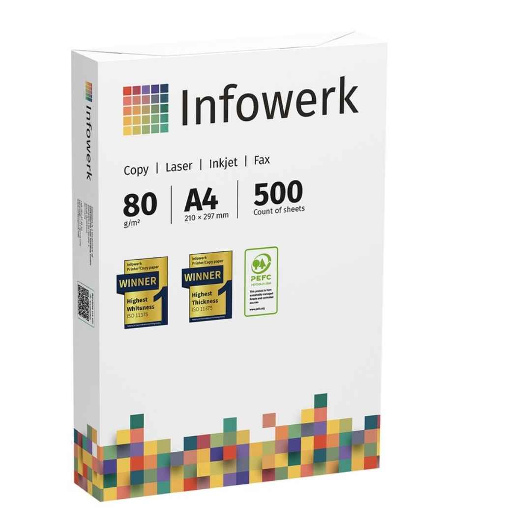 Infowerk Kopierpapier A4 80 g/m² – 150000 Blatt Weiß – Bild 2