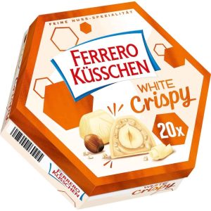 Ferrero Küsschen White Crispy 20er – Weiße Schokolade