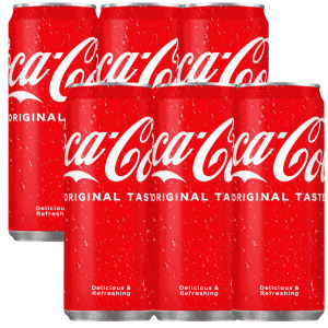 Coca-Cola Original Taste 6 x 330 ml Einweg – Koffeinhaltig