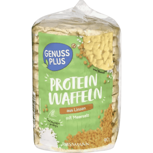 Genuss Plus Protein Waffel aus Linsen 90 g – Linsenwaffel