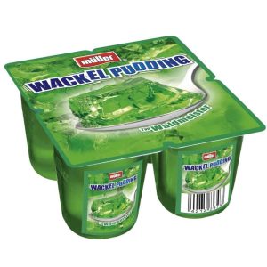 Müller Wackelpudding Waldmeister 4x 125 g – Dessert Snack