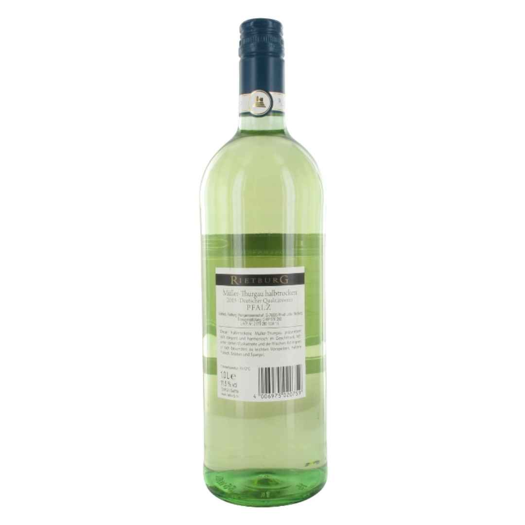 Rietburg Müller-Thurgau halbtrocken 1 l – Weißwein Alltag – Bild 2