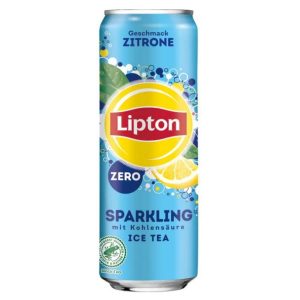 Lipton Ice Tea Sparkling Zitrone Zero 330 ml – Zuckerfreier Eistee mit Kohlensäure