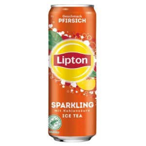 Lipton Ice Tea Sparkling Peach 330 ml – Prickelnder Eistee mit Pfirsichgeschmack