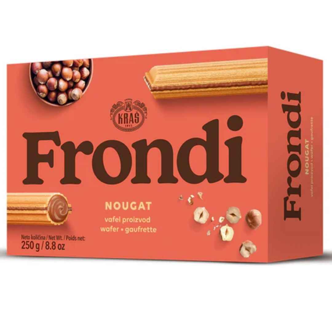 Frondi Waffeln Nougat 250 g – Knusprige Waffeln mit Nougatcreme