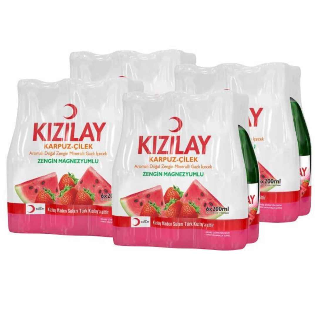 Kızılay Wassermelone Erdbeere Mineralwasser 24 x 200 ml