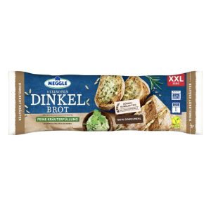 Meggle Steinofen Dinkel Brot Kräuterfüllung 250 g – Tiefkühl Brot