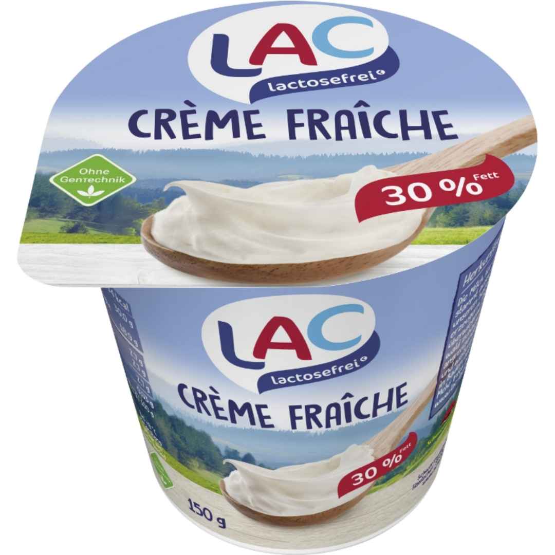 Schwarzwaldmilch LAC Lactosefreie Crème Fraîche 150 g – 30 % Fett zum Kochen & Backen