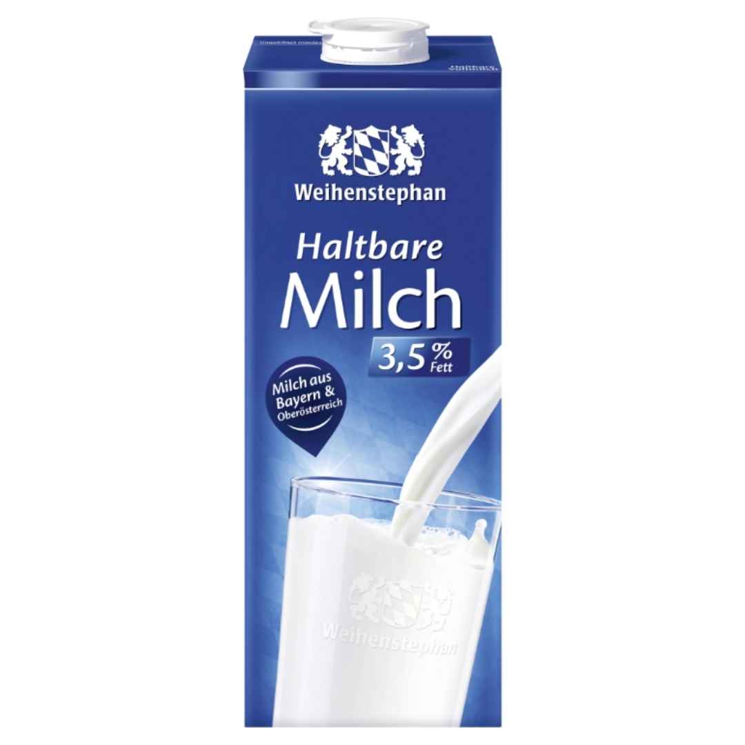 Weihenstephan H-Milch 3,5% 1 l – Haltbare Vollmilch