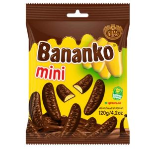 Kraš Bananko Mini 120 g – Schaumriegel mit Schokoladenüberzug