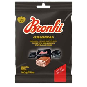 Kraš Bronhi Original Kräutertoffee 100 g – Kräuterbonbons mit Menthol