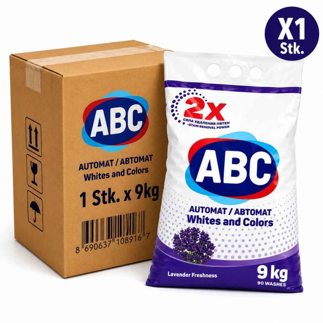 ABC Whites & Colors Waschpulver 9kg Lavendel