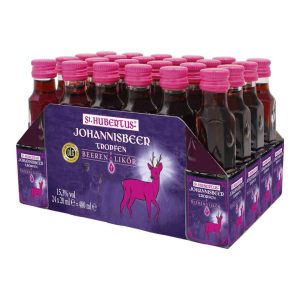 St. Hubertus Kräuterlikör Johannisbeer Tropfen 24x20ml