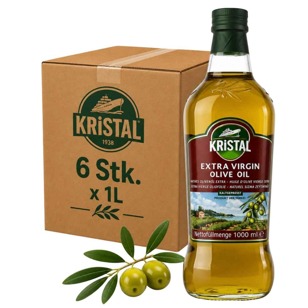 Kristal Rotes Extra Vergine Olivenöl 6x1L