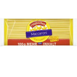 Birkel 7 Hühnchen Eiernudeln Maccaroni 600 g – Eiernudeln mit 7 frischen Eiern