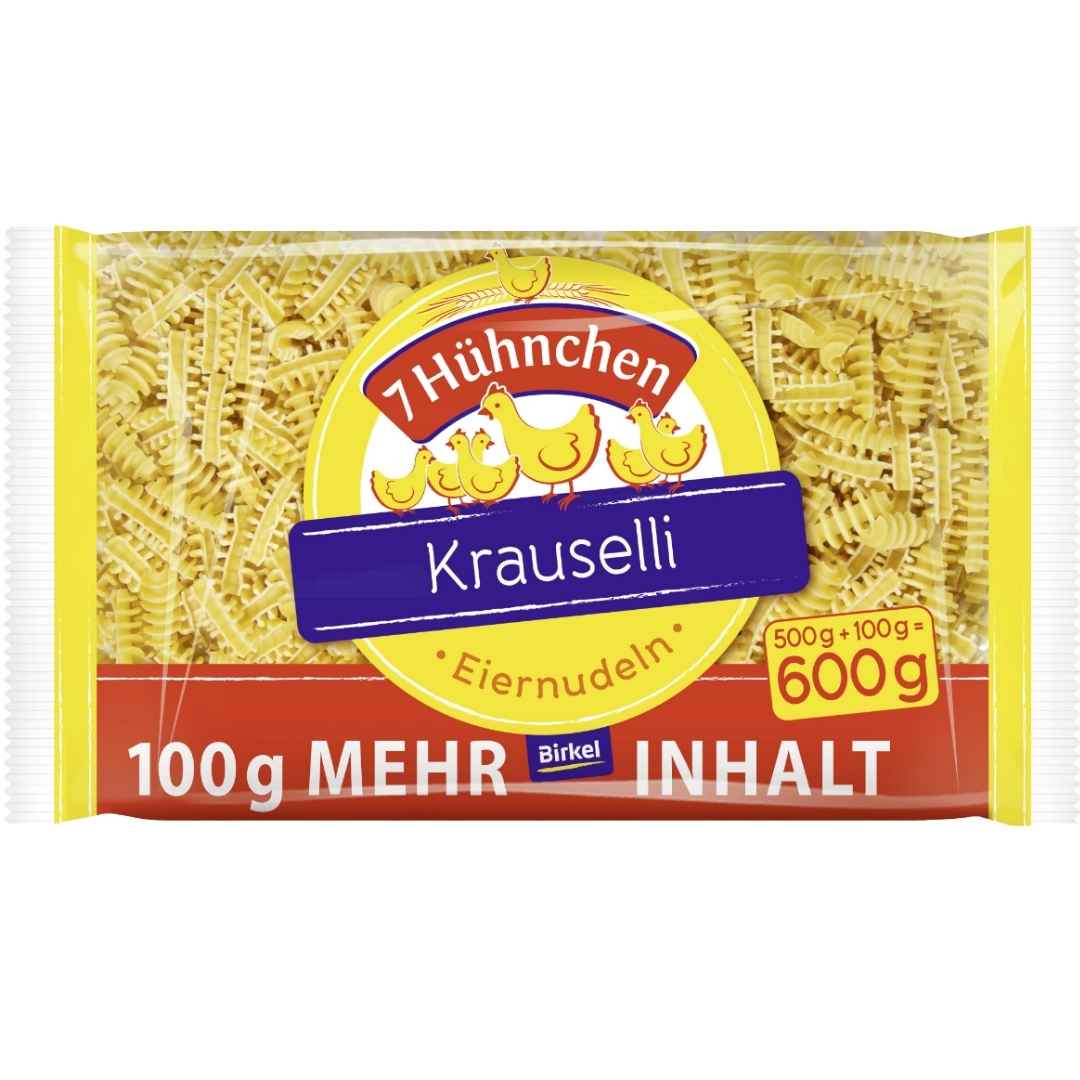 Birkel 7 Hühnchen Eiernudeln Krauselli 600 g – Eiernudeln