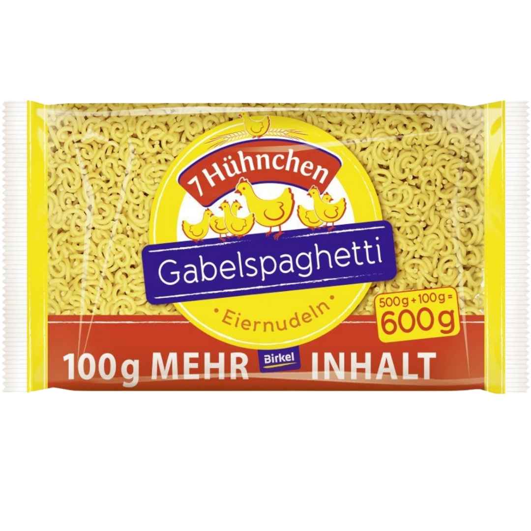 Birkel 7 Hühnchen Eiernudeln Gabelspaghetti 600 g – Eiernudeln