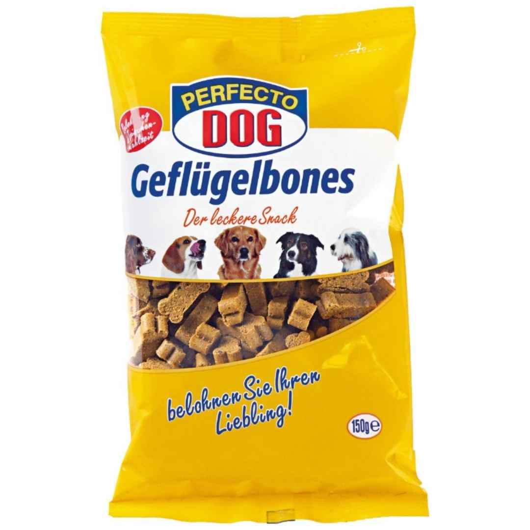 Perfecto Dog Geflügelbones 150 g – Hundesnack mit Geflügel