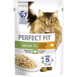 Perfect Fit Cat Senior Truthahn & Karotten 85 g – Nassfutter für ältere Katzen