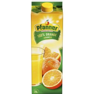 Pfanner 100% Orange 2 l – Orangensaft ohne Zuckerzusatz