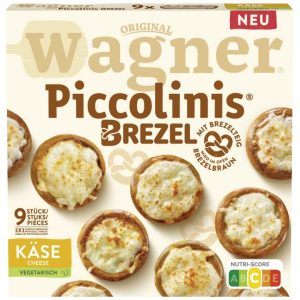 Original Wagner Piccolinis Brezel Käse 234 g – Mini Brezel Pizza
