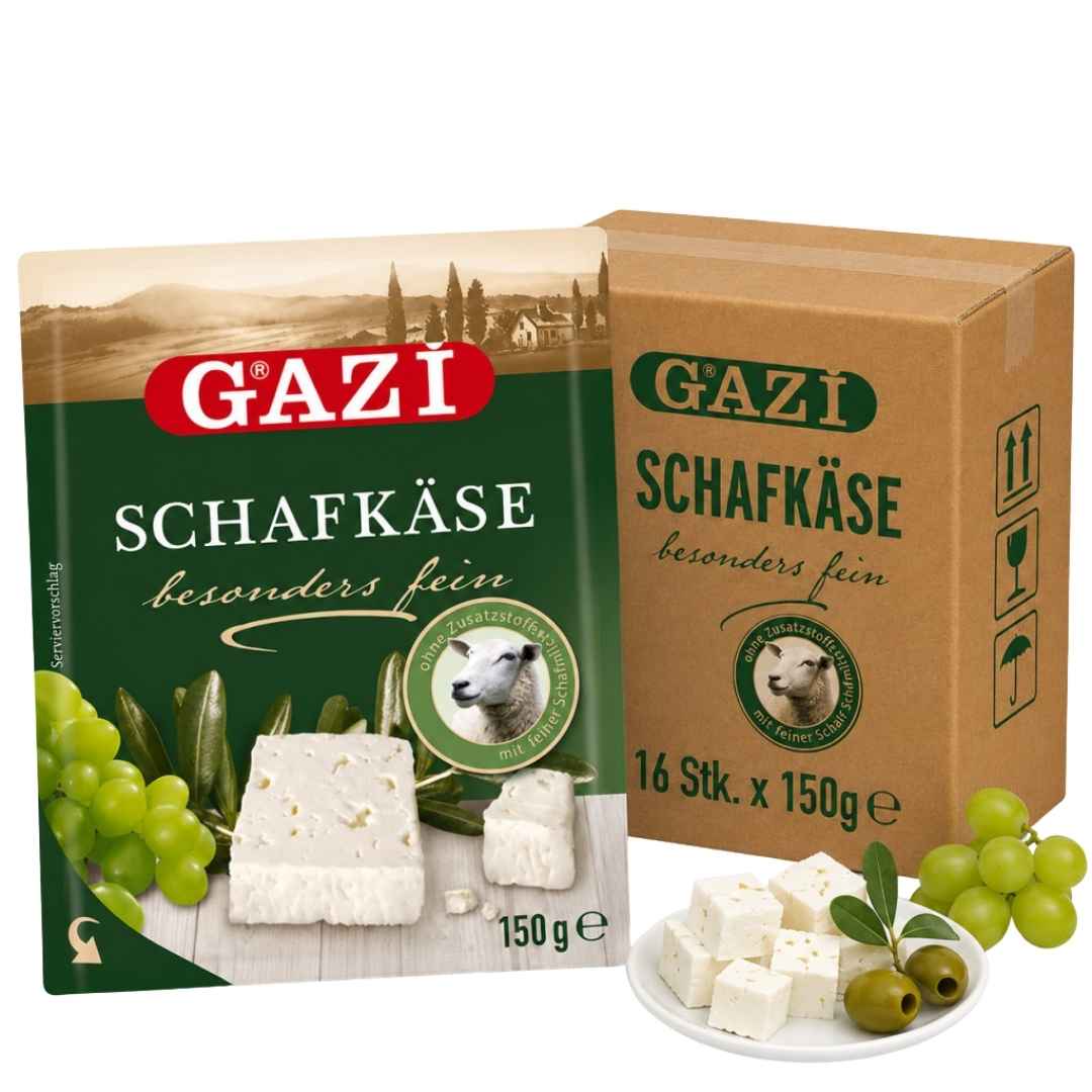 GAZI Schafkäse Besonders Fein 16 x 150 g