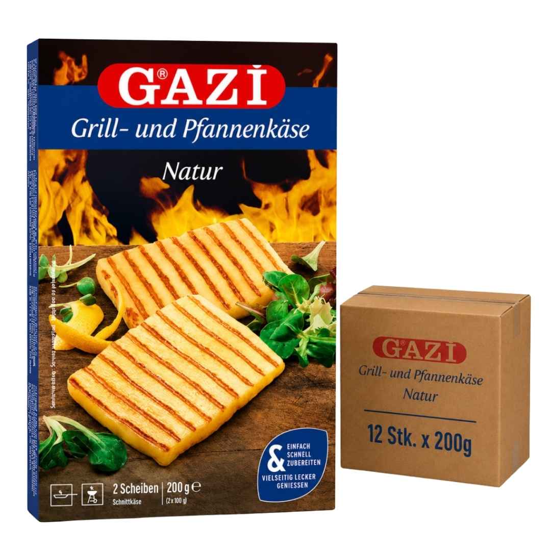 GAZI Grill- und Pfannenkäse Natur 12 x 200 g