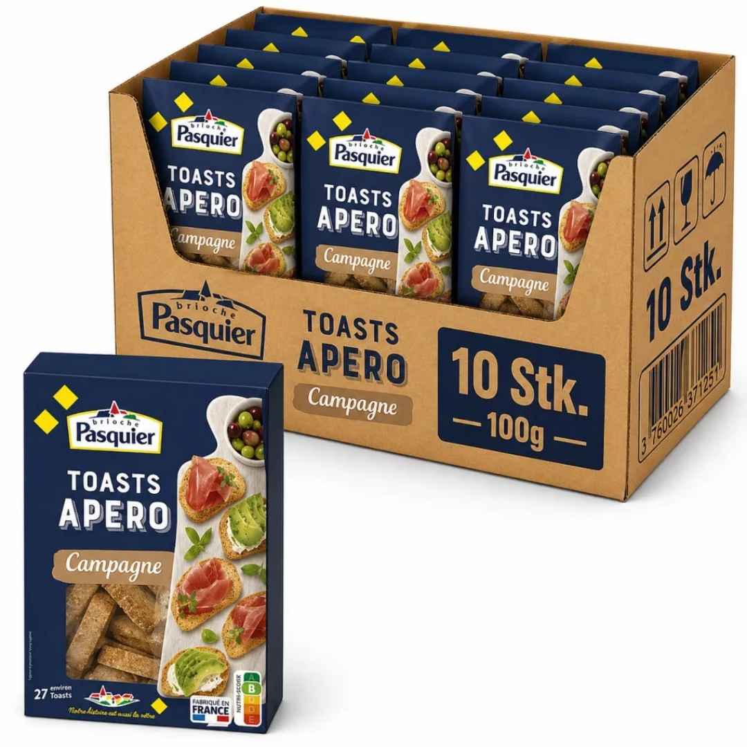 Brioche Pasquier Apéro Toasts Campagne 10 x 100 g