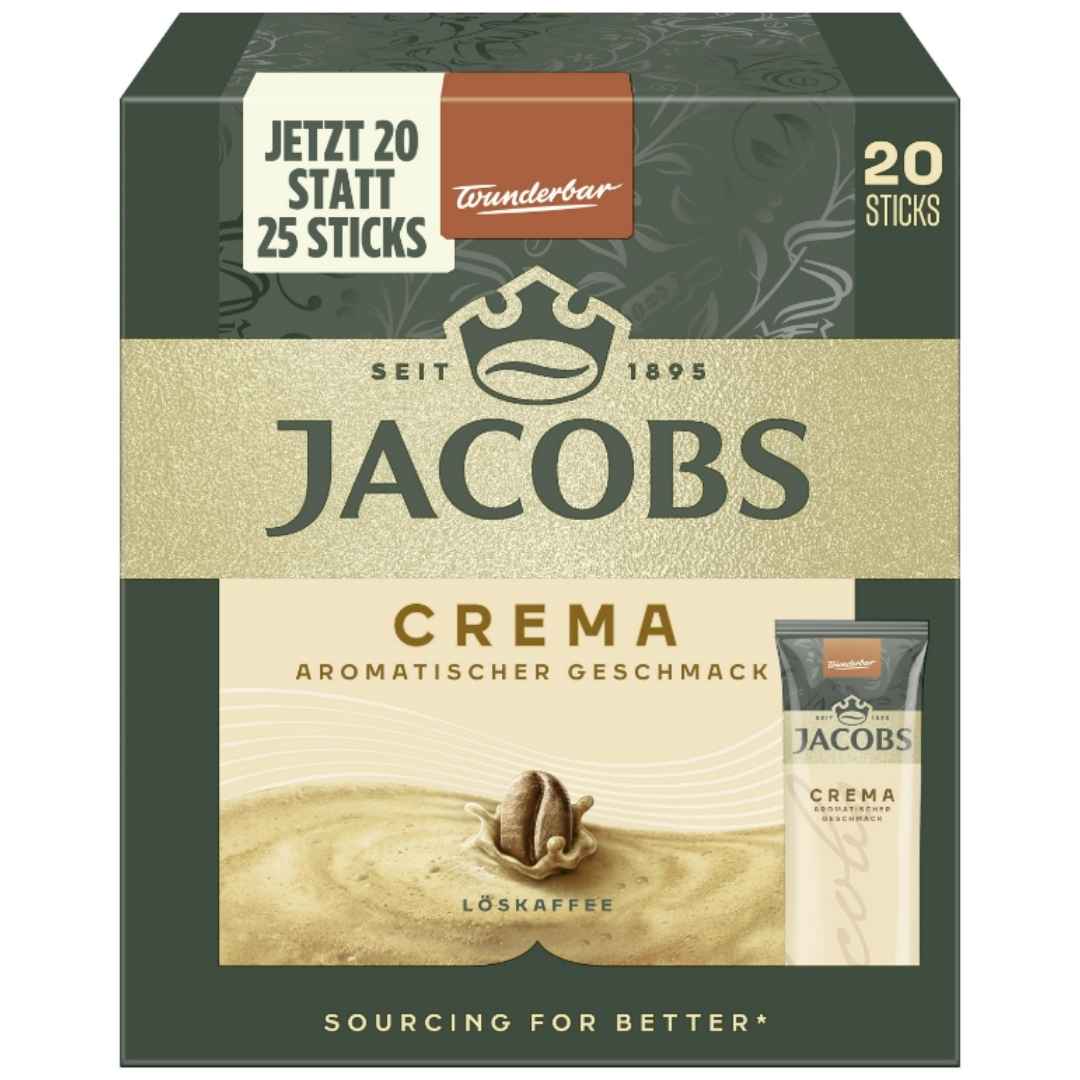 Jacobs Crema Kaffeesticks 20x1,8g