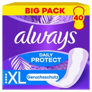 Always Daily Protect Extra Long Slipeinlagen mit leichtem Duft 40 Stück