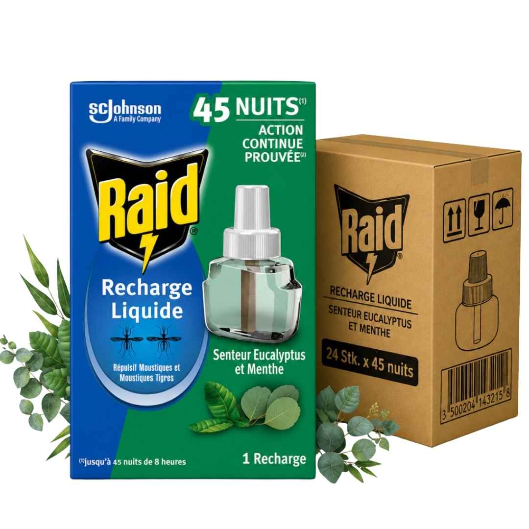 RAID Flüssig-Nachfüller Eukalyptus & Minze 24 x 45 Nächte