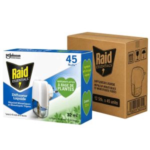 RAID Essentials Pflanzenbasierter Mückenverdampfer 45 Nächte 12er