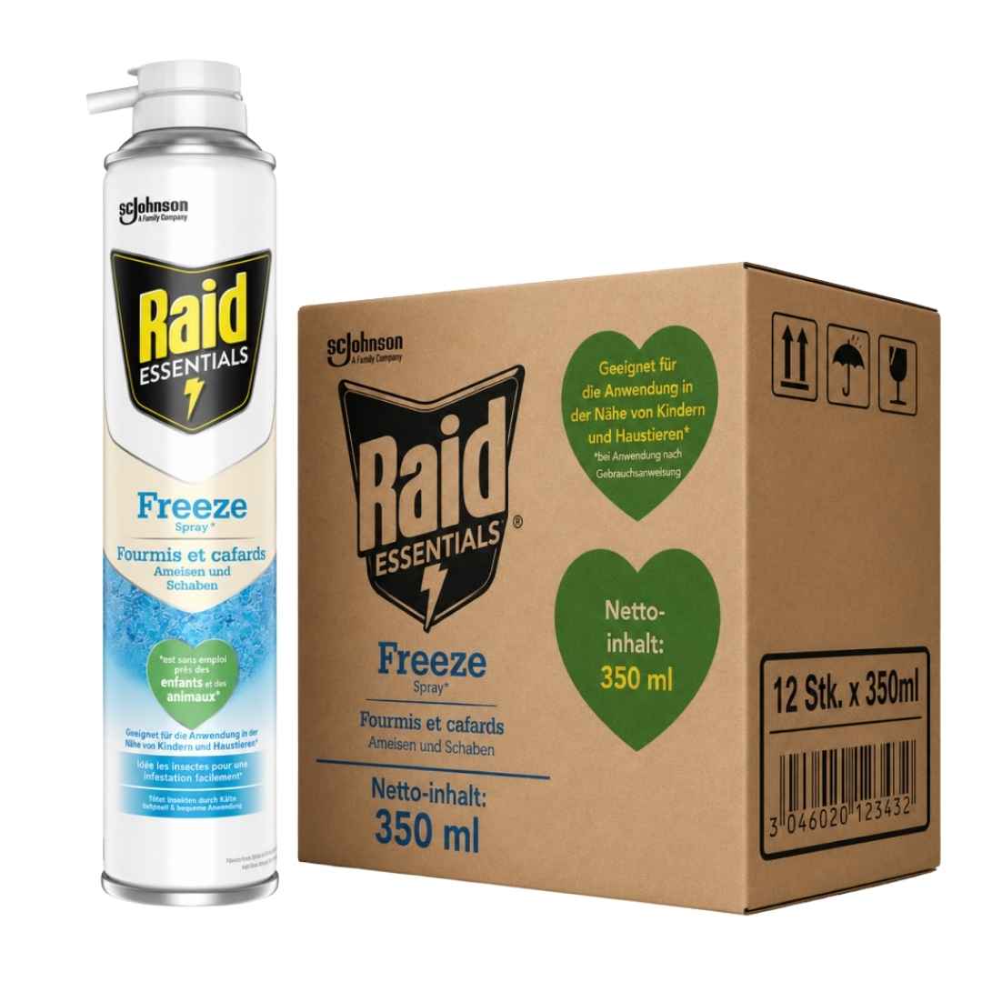 RAID Essentials Freeze Ameisen & Schaben Spray 12 x 350 ml