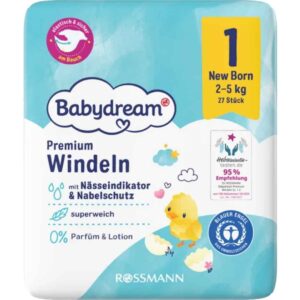 Babydream Premium Windeln Gr. 1 New Born 27 Stück
