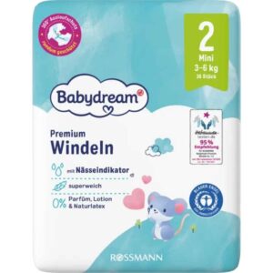 Babydream Premium Windeln Gr. 2 Mini 36 Stück