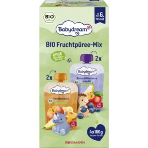 Babydream Bio Fruchtpüree-Mix 400 g – 2 Sorten