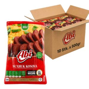 Abi Suxhuk Kosova Knoblauchwurst Mild 10 x 500 g