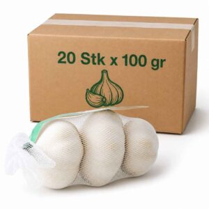 Knoblauch aus China im Karton 20 x 100 g