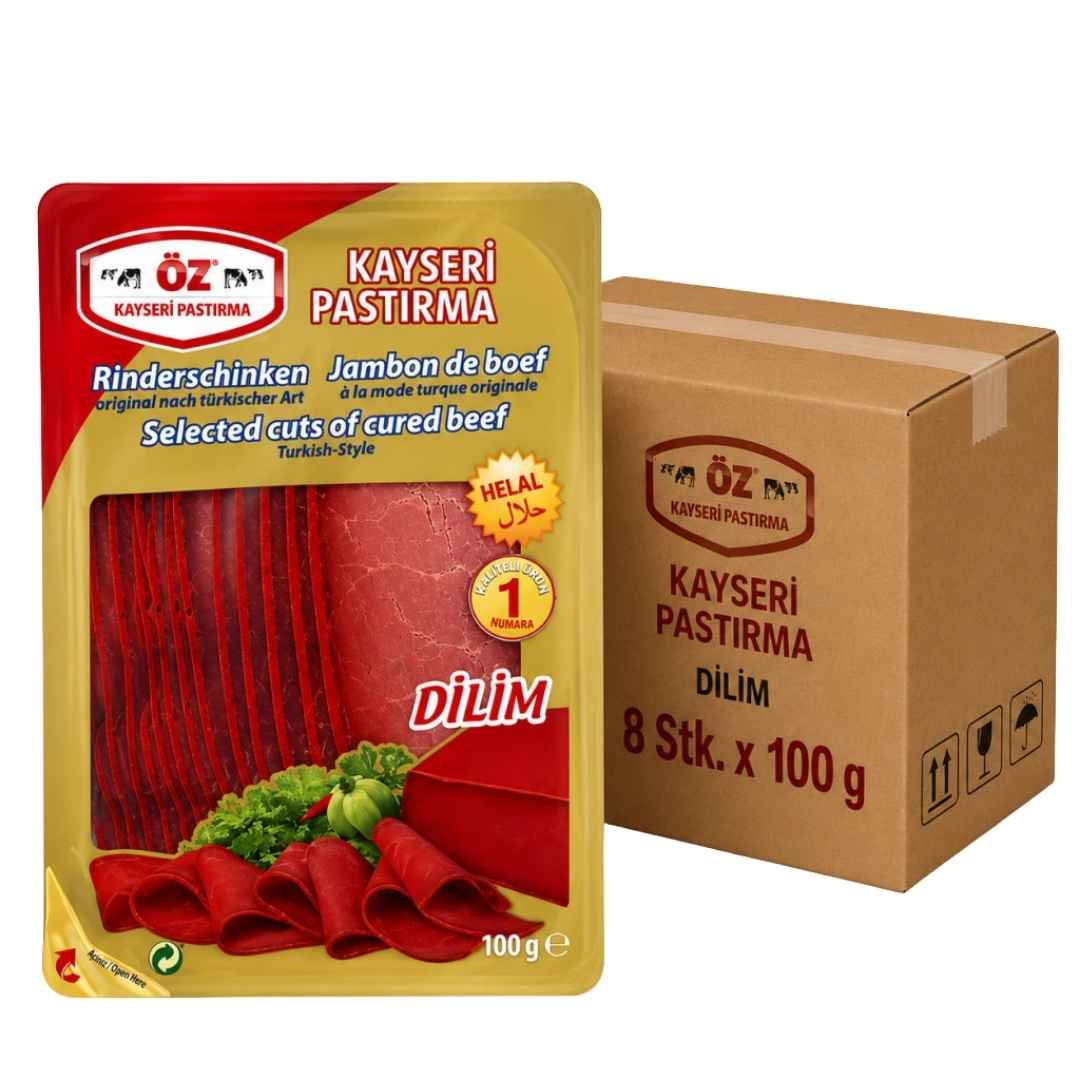 Öz Rinderschinken türkischer Art 8 x 100 g