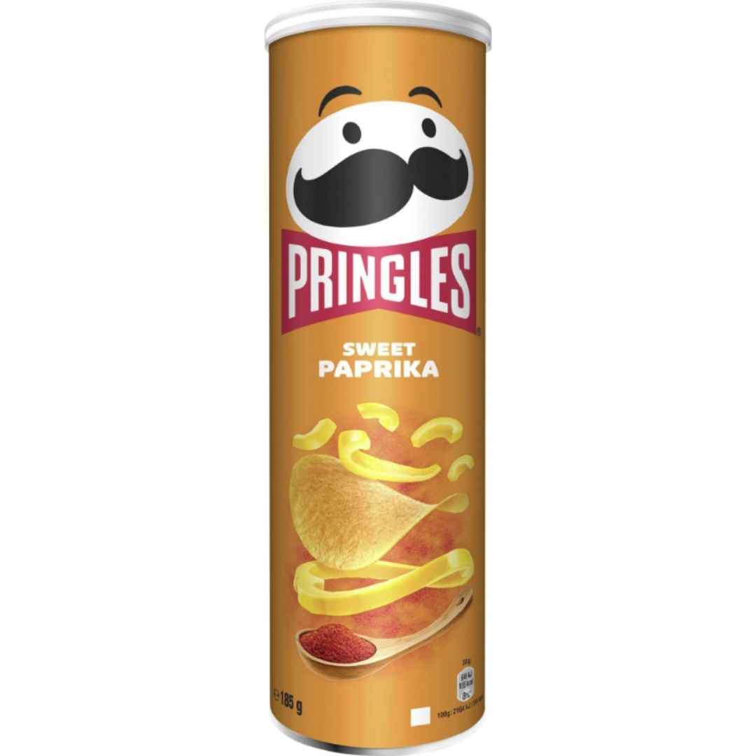 Pringles Sweet Paprika Chips 185 g – Kartoffelsnack