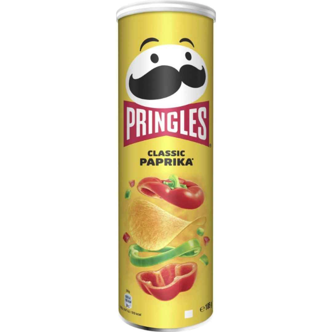 Pringles Classic Paprika Chips 185 g – Kartoffelsnack