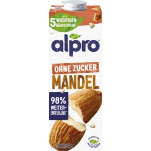Alpro Mandeldrink ohne Zucker geröstete Mandel 1 l