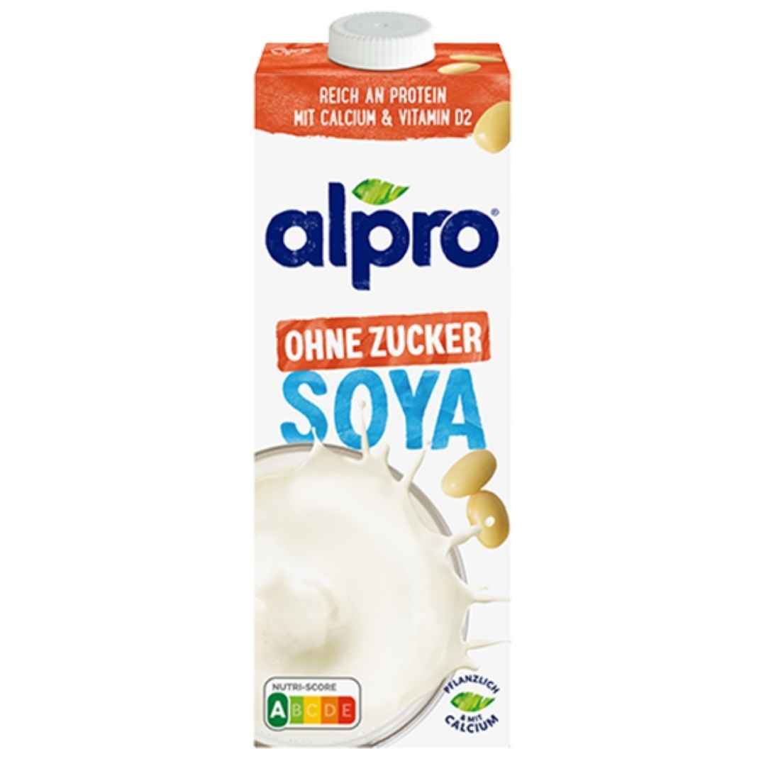 Alpro Sojadrink ohne Zucker 1 l – Pflanzlicher Sojadrink