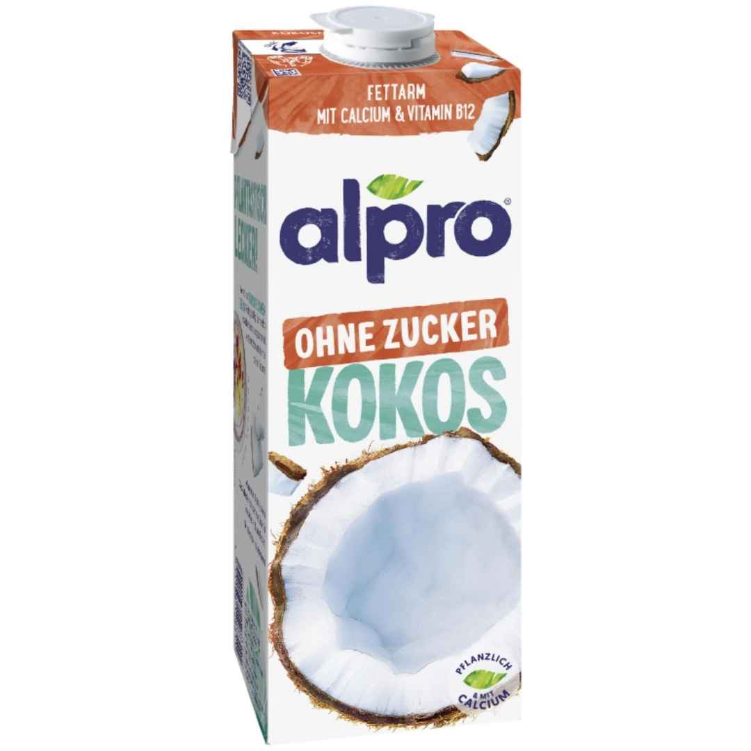 Alpro Kokosnussdrink ohne Zucker 1 l – Pflanzlicher Drink