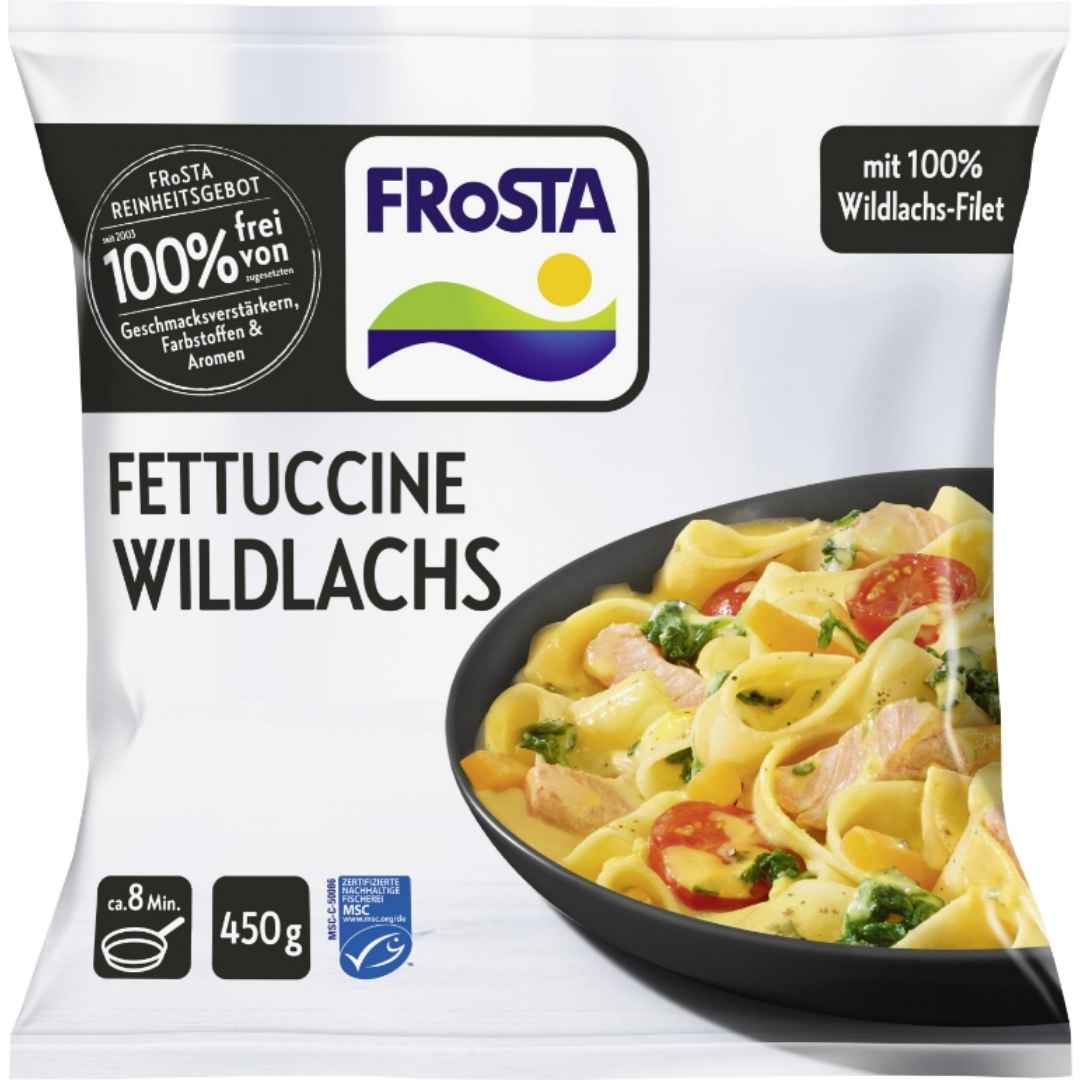 Frosta Fettuccine Wildlachs 450 g – Tiefkühl-Pastagericht