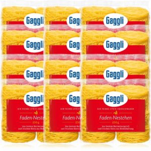 Gaggli Faden Nestchen 250 g – Eiernudeln, 12 Eier